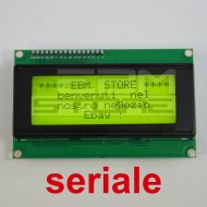 Display SERIALE VERDE 20x4 - PCF8574 IIC/I2C LCD retroilluminato 
